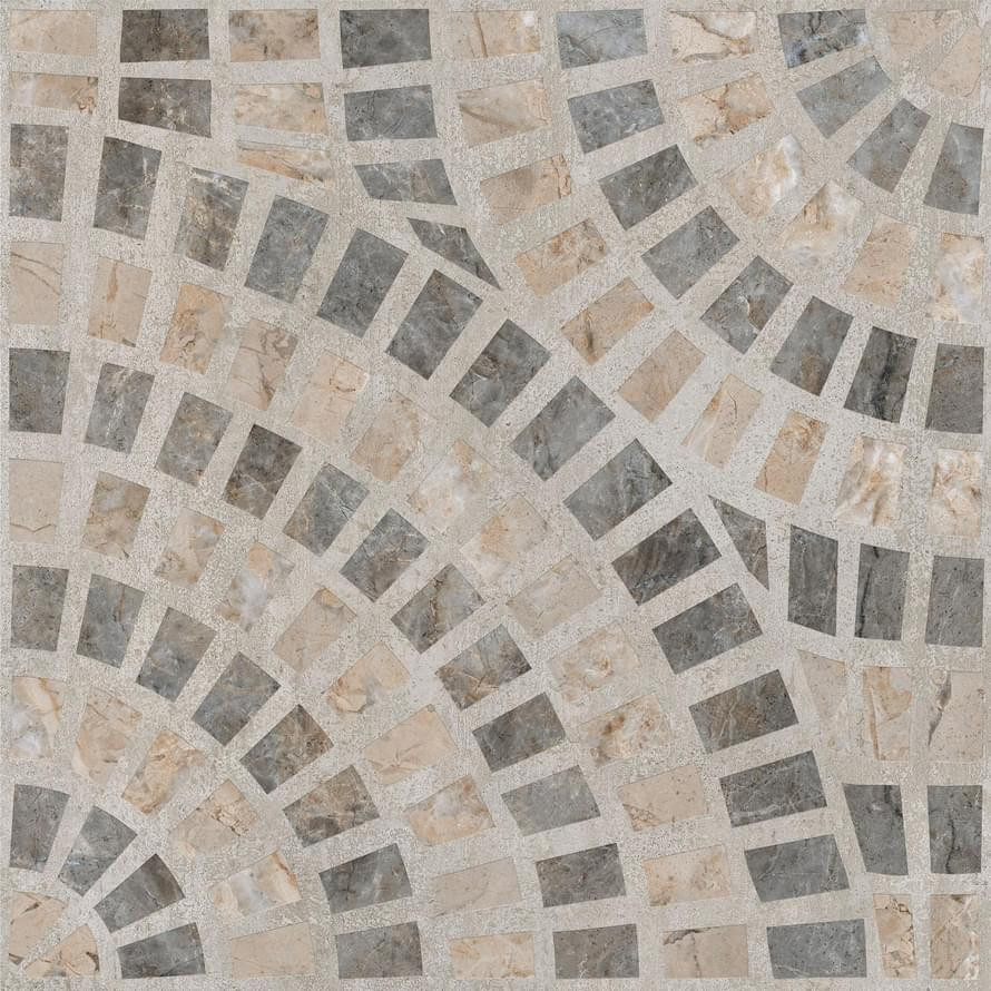 Vitra Marble-Beton 60х60 Декор Круговой Темный Лаппато Ректификат (9мм)